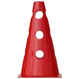 Boje Sport Multi-purpose cone with hole, 23 cm, colour red for agility dog sports, coordination training, endurance training and sprint training with your four-legged friend