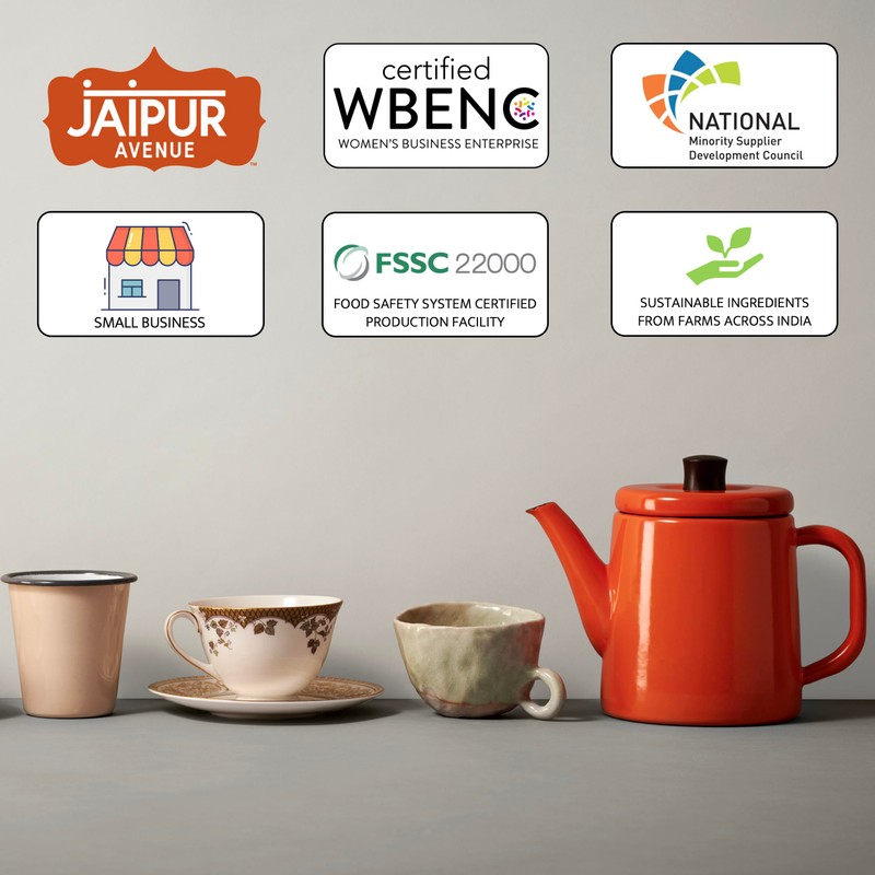Jaipur Avenue Saffron Chai Tea Mix Crafted with All-Natural Assam