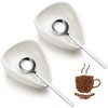 4 Pieces Coffee Spoon Rest and Spoon Small Teaspoon Holder