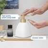 Ceramic Hand Soap Dispenser Liquid for Bathroom, Square Pyramid Lotion