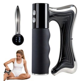 Heated Muscle Scraper Tool—Professional 3-in-1 Electric Fascia Massager with three vibration settings, adjustable heating from 38–46°C, and pulse function for deep tissue relief and full-body recovery