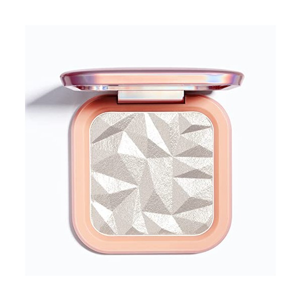 Shefave Highlighter Makeup Palette,Highly Pigmented Shimmer Colours Powder,Enhance Makeup Long Lasting Lightweight Silky Cosmetics Make Up Gifts (03 Off White)