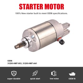 ZHENGHE Starter Motor Compatible with Honda ATV FourTrax Foreman 500 12V CCW TRX400 TRX450 TRX500 31200-HM7-003, 31200-HM7-A41