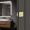 Malimali Pocket Door Lock, Brushed Gold Pocket Door Hardware Square