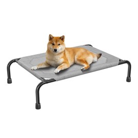 Simple Trending Raised Bed for Extra Large Dog, Waterproof S Pet Cot, Breathable Big Bed Load 500lb,Grey