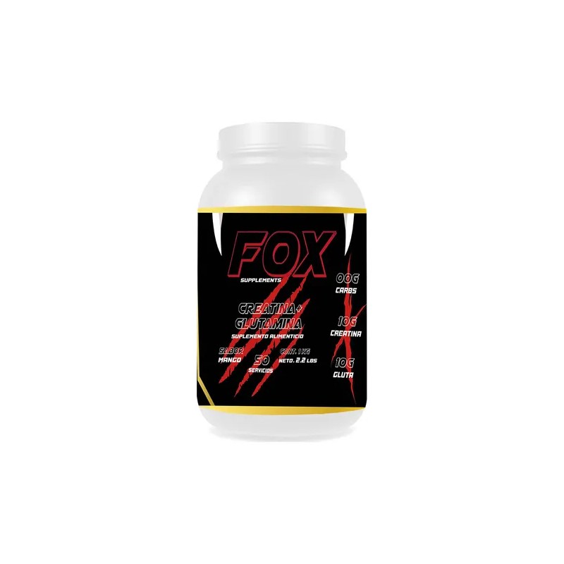 Suplemento Creatina + Glutamina Fox Pre Entreno 1kg 50servis