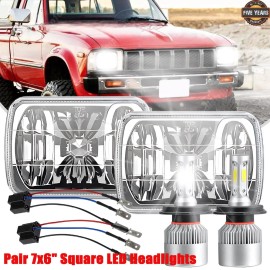 Bricologht For Toyota Pickup 82-95 Tacoma Hardbody Celica 5x7" 7x6 Inch LED Headlights Pair