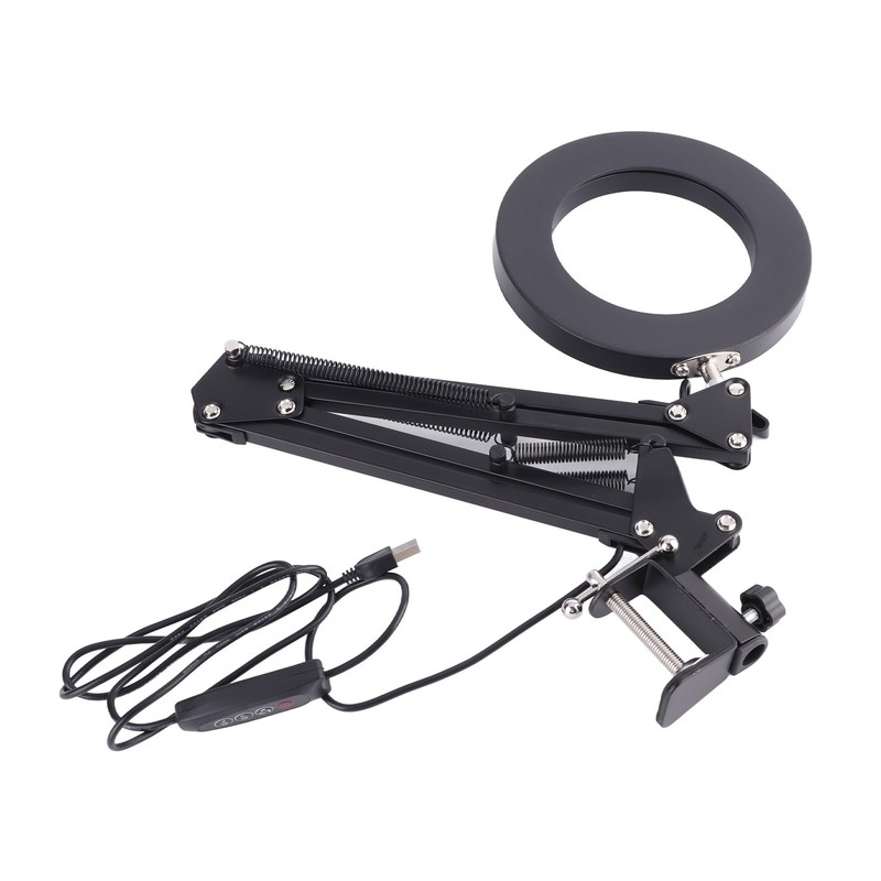 Foldable Eyecare Table Lamp Flexible Swing Arm Clamp Mount Lamp