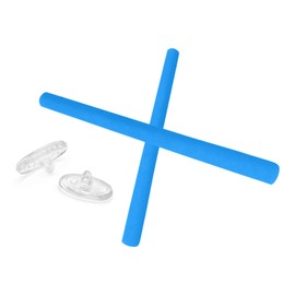 Calcetines de oído y almohadillas para la nariz Oakley de metal placa de sol, Kits de goma azul, Talla unica