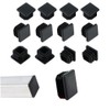 Square Plastic Plugs, 12 Pack 1" Inch Insert End Caps