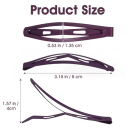 40 Pcs Metal Snap Hair Clips 3.15 Inch Water Drop Non Slip Hair Barrettes Non Slip Barrettes Decorate Hairstyle Accessories for Thick and Thin Fine Hairs Women Mixed Colors Iron Festival Gifts