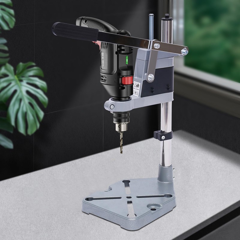 Floor Drill Press Stand Table, Dual-Hole Adjustable Bench Drill Press