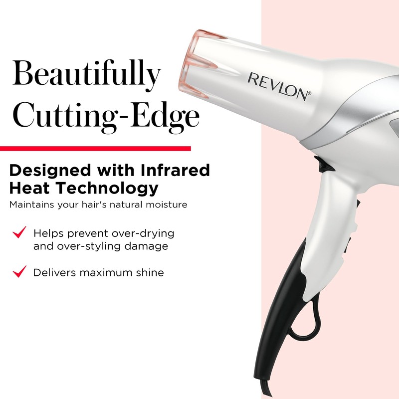 REVLON Infrared Hair Dryer with Diffuser & Concentrator - Ionic