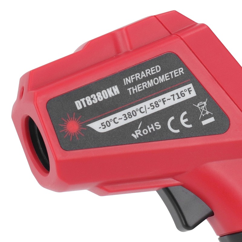 Infrared Thermometer Backlit LCD Light Indicator No Contact Temperature Meter
