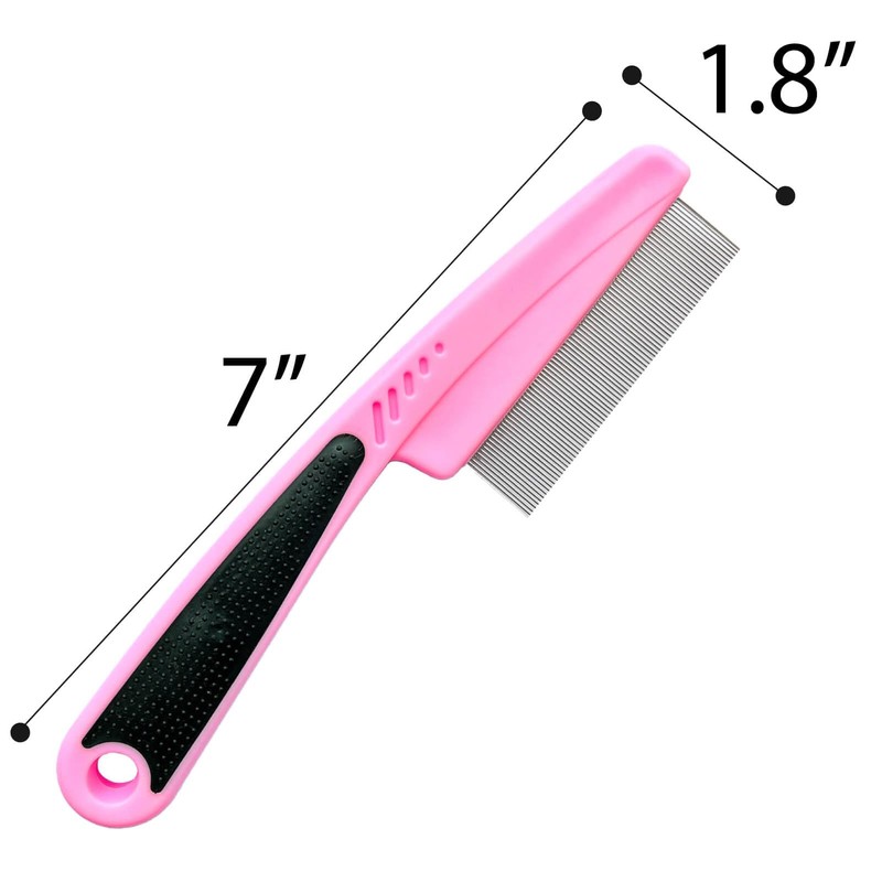 LLTGMV Flea Comb with Rubber Handle, Flea and Tick Comb