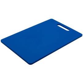 12" x 18" Blue Plastic Cutting Board w/Handle, Each
