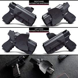 Concealment Express OWB Paddle KYDEX Holster, Fits S&W Shield EZ 380 - Posi-Click Retention & Adjustable Cant - Custom Fit, Made in USA (Carbon Fiber Black)