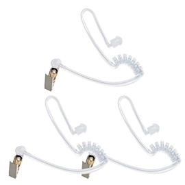 Replacement Clear Acoustic Coil Tube for Retevis Walkie Talkie Earpiece Two Way Radio Headset, Pack of 3