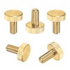 M METERXITY 5-Pack Knurled Thumb Screws, M5x10mm Solid Brass Flat