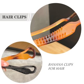 French Hair Clips for Women - Acrylic Flat Hair Claw Clips for Thin Hair, Banana Hair Clips for All Hair Types, Flat Hair Clips for Styling (Pack of 4)