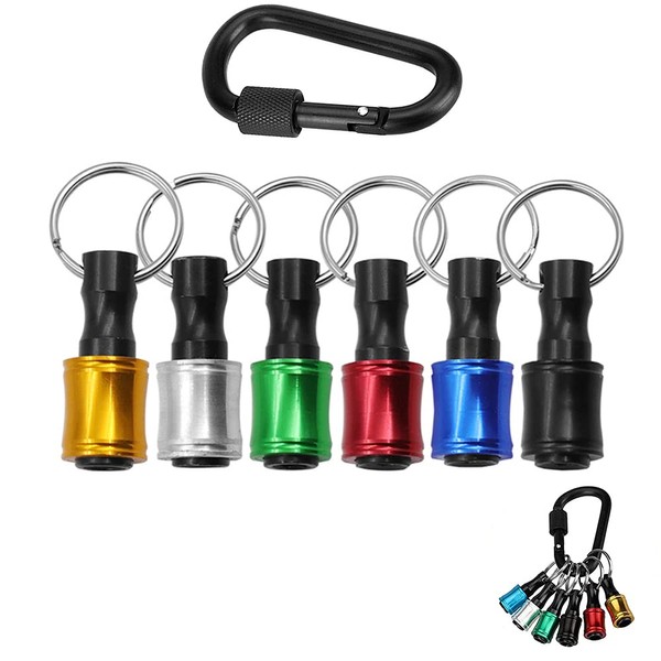 6 pieces 1/4 inch hex shank screwdriver bits, drill holder