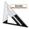 Mecurate Mecurate Rafter Square, Triangle Carpenter Square Die-cast Aluminum Alloy for Woodworking and Carpentry (7 inch die-Casting)