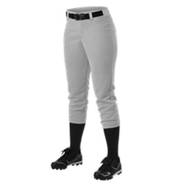 Alleson Girls Fastpitch Pant Grey L 605PBWY 605PBWY-GR-L