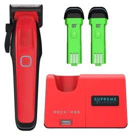 Supreme Trimmer Product image Supreme Trimmer Recharge Clipper w/ DLC Taper Blade STC779 | Red