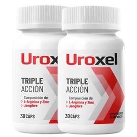 UROXEL (2 Frascos) Suplemento Alimenticio 100% Natural | 30 Cápsulas | L-Arginina, Zinc, Cúrcuma, Jengibre