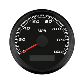 ELING Velocímetro GPS MPH garantizado 140 MPH para motocicleta automática con retroiluminación 85 mm, 12 V/24 V