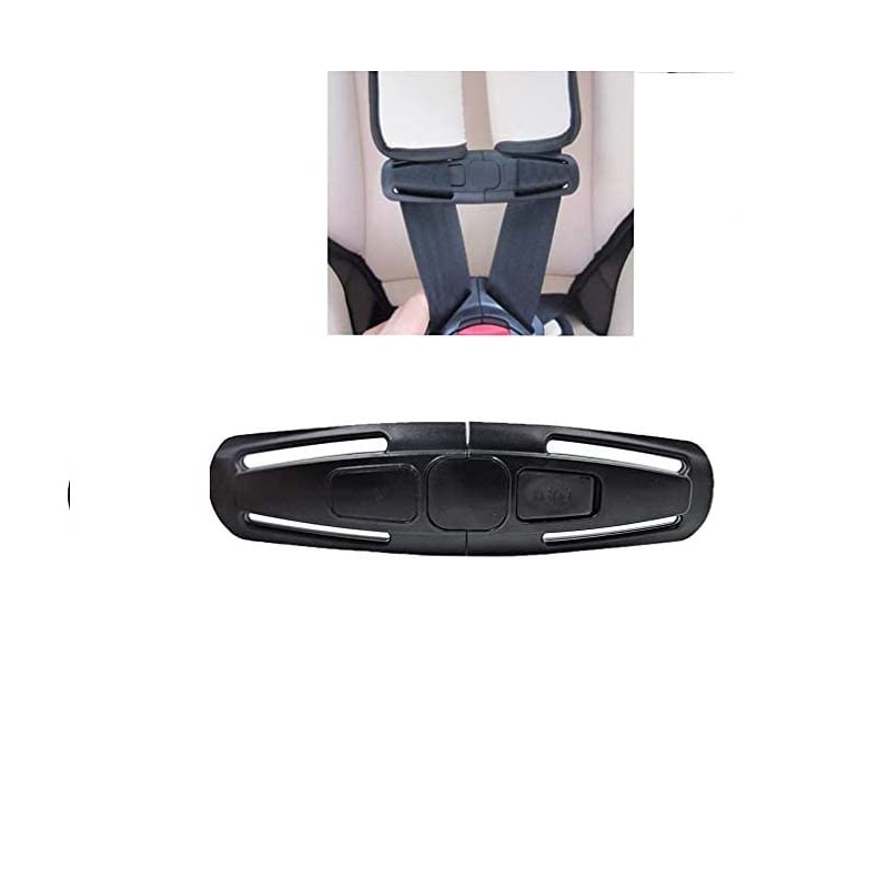 Black Universal Child Seat Chest Harness Clip and Baby Seat
