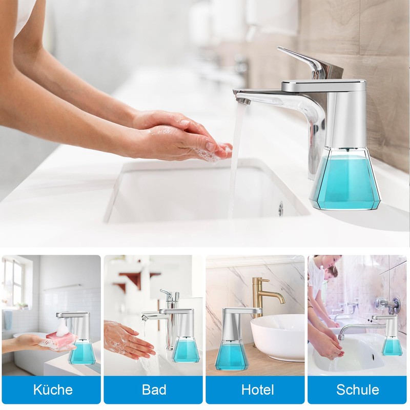 Automatic Soap Dispenser, 400 ml Electric Soap Dispenser with Sensor,