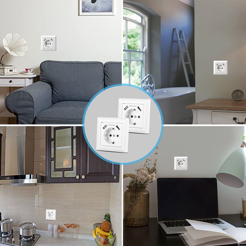 Socket with USB 2.8N.