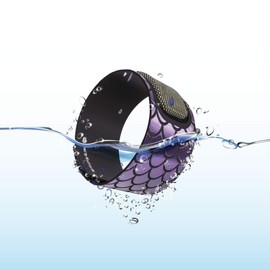 PARA'KITO Mosquito Insect & Bug Repellent Wristband - Waterproof, Outdoor Pest Repeller Bracelet w/ Natural Essential Oils - Gold Edition Party Wristbands (Mermaid Purple)