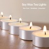 DEVI Soy Tea Lights Candles 50 Pack, Unscented White Tealight