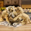 Plush Toys Cartoon Tiger Leopard Stuffed Fluffy Doll Gifts for