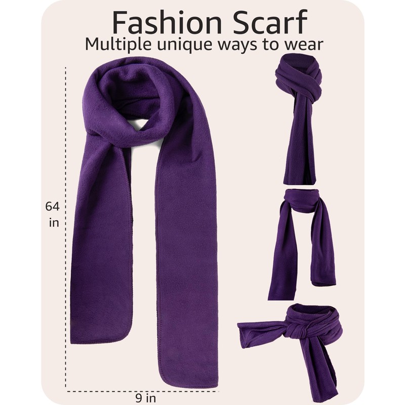 3 Pieces Set Matching Hat, Gloves and Scarf for Woman.