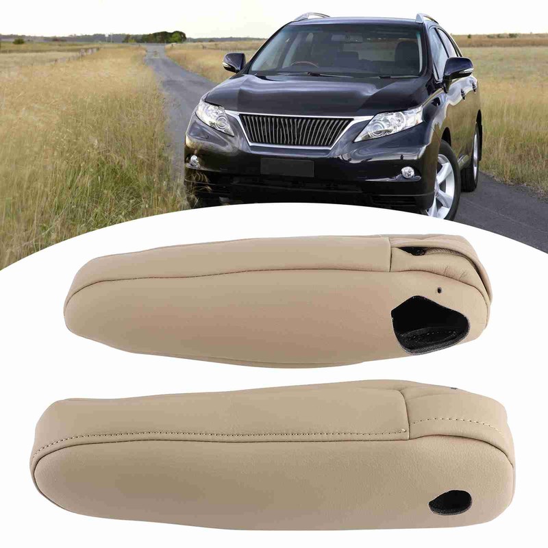 2Pcs Car Seat Armrest Synthetic Leather Cover for Lexus RX