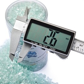 TWINKLING High Luster Crushed Glass, Broken Glass, Glass Gems Chips for DIY Resin Art Epoxy Crafts, Nail Art, Geode Painting, 1-3mm(200g) (Aqua)