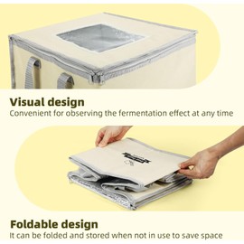 Bread Fermentation Box, Sourdough, Heating Dough Box for Hobby Bakers, Foldable Bread Fermentation Machine