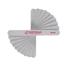 Empyrean Premium Nail Files | Made in USA | Coarse 100/180 Medium | Disinfectable Washable Reuseable | Zebra Cushion File (10 Pack)
