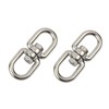 M6 Swivel Keychain Connectors Stainless Steel Swivel Ring, Pack of