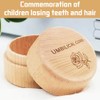 YANGSHINE Tooth Fairy Box Baby Tooth Keepsake Box Wooden Carved