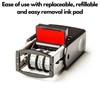 Self Inking Rubber Stamp, Phrase with Date Stamp, Refillable Office