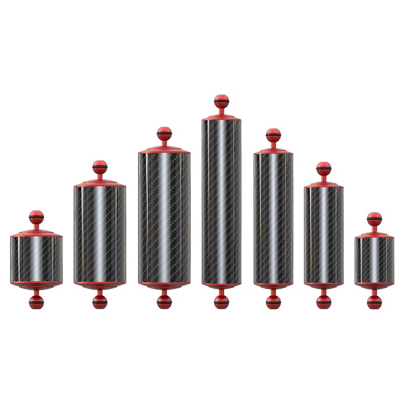 Carbon Fiber Underwater Float Arm with Dual Ball Mounts for