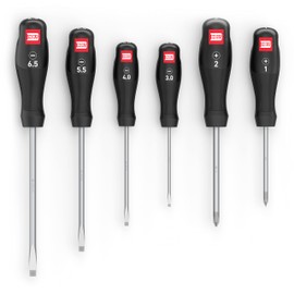 INBUS® 73790 Screwdriver Set 6-Piece, SL3-6.5 & PH1-2, with HybridTouch & GrayTip