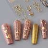 Golden Heart Nail Stickers for Nail Art 3D Bronzing Heart