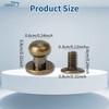 30Set Bronze Round Head Button Stud Rivet, 6mm Chicago Screws,