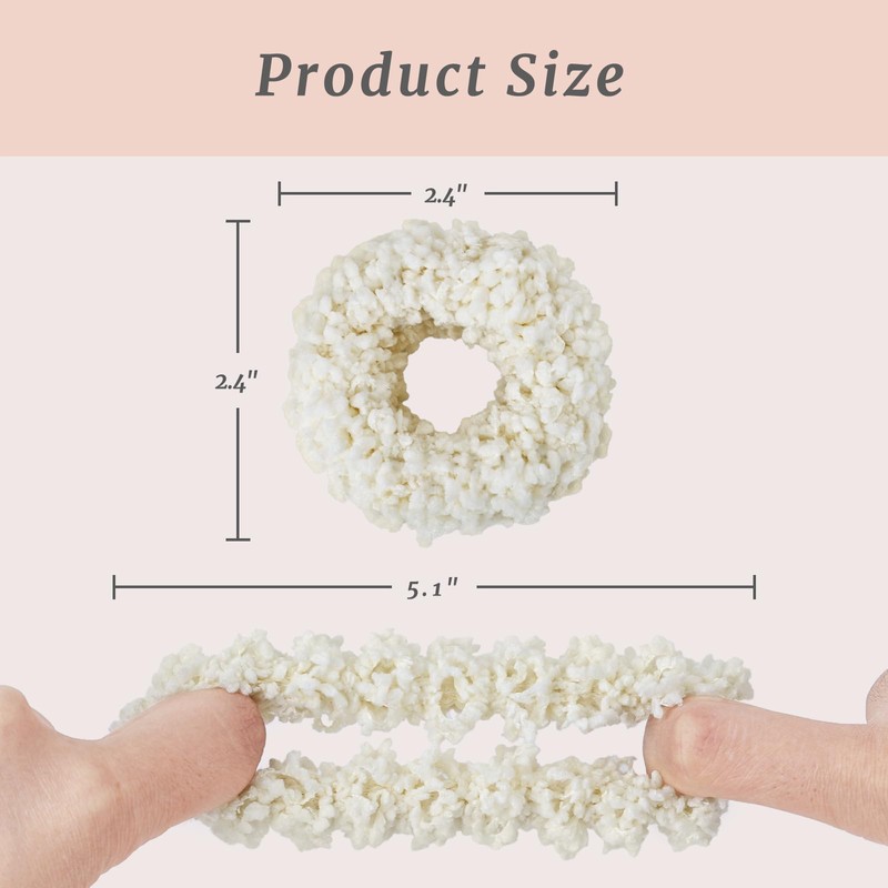 12-Piece Plush Scrunchies Hair Ties for Women