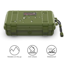 Smatree Carrying case Compatible with Gopro, SmaCase GA150 Floaty, Water-Resist Shockproof Hard Case for Gopro Hero 13/12/11/10/9/8/7/6/5/Hero 2018 (Camera and Accessories NOT Included)- Green